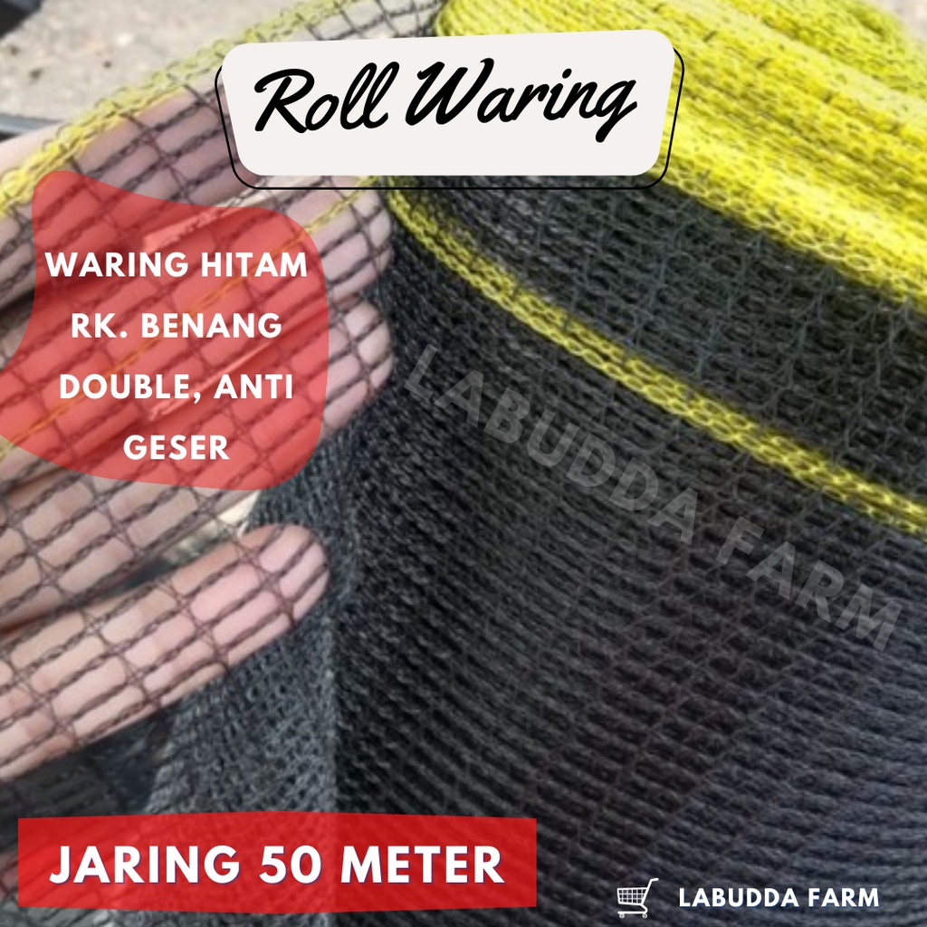 Jaring - 1 Roll Waring Ikan Serbaguna UK 1.2 x 50m Jaring Ikan Jaring Pagar Tanaman Bahan Original K