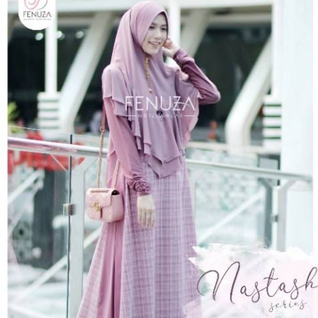 Natasha Dress dan Khimar Wilona ORI By Fenuza
