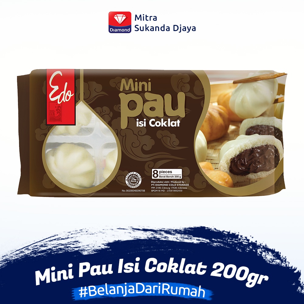 

Bapau mini frozen - Edo Mini Pau Isi Coklat 200Gr