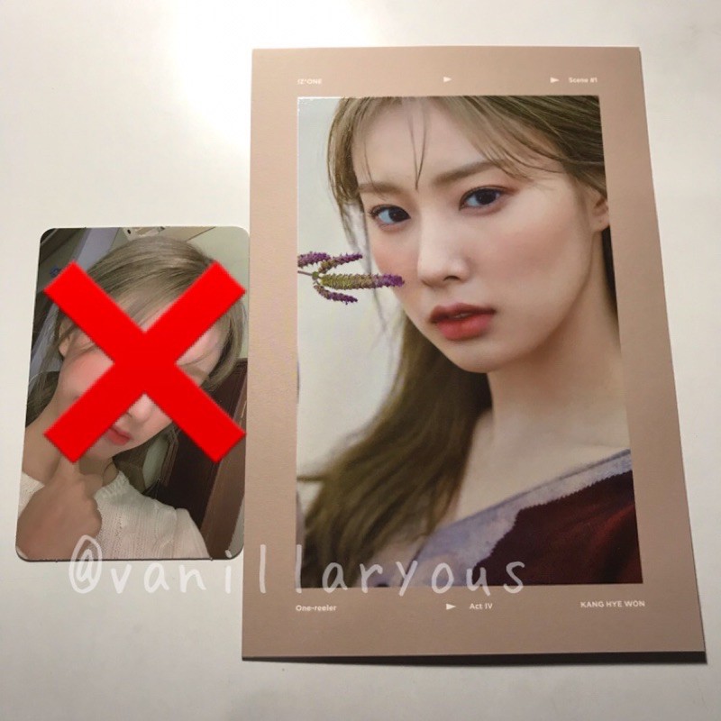 IZ*ONE COVER POSTCARD ONLY HYEWON ONE REELER SCENE 1 (IZONE)