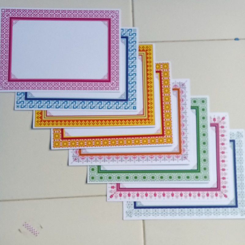 

KERTAS DEKORASI KALIGRAFI UKURAN A4 21X30 CM BAHAN KERTAS TIK (Karton putih)