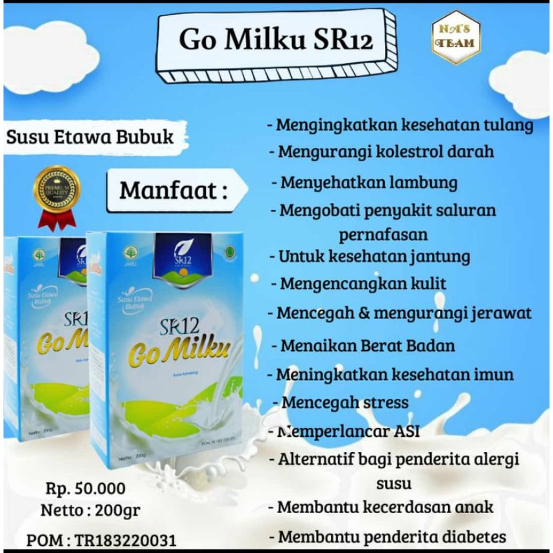 

SR12 GOMILKU Susu Kambing Etawa untuk menjaga kesehatan Tulang Osteoporosis