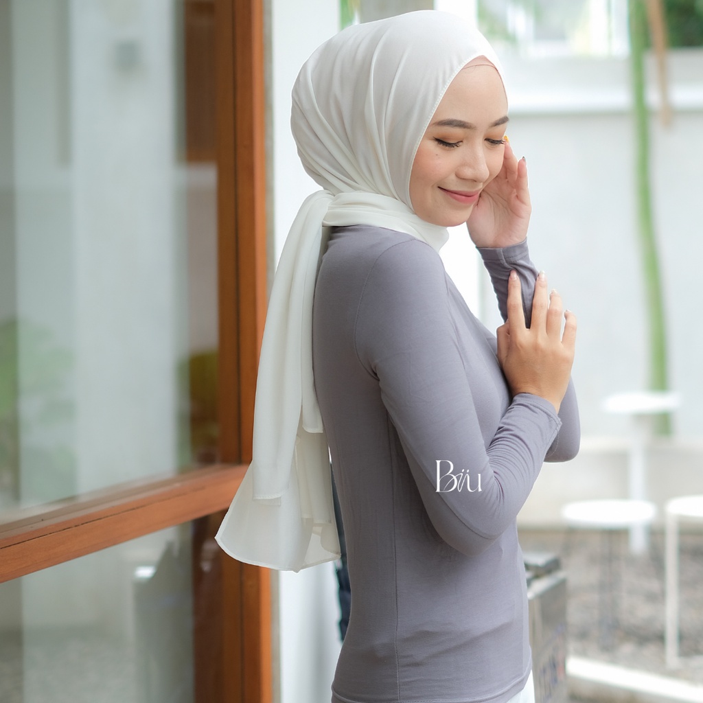 BIIU Manset Kaos Lengan Panjang Polos Premium Body Fit