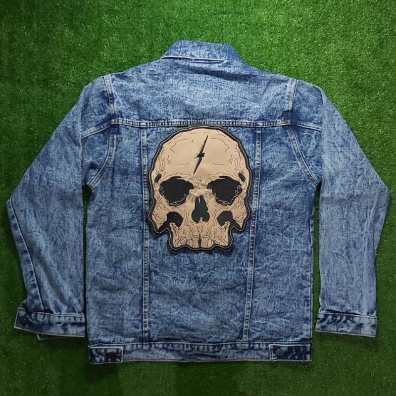 BACKPATCH BORDIR JAHIT/BACKPATCH BORDIR TENGKORAK  AKSESORIS PUNGGUNG JAKET