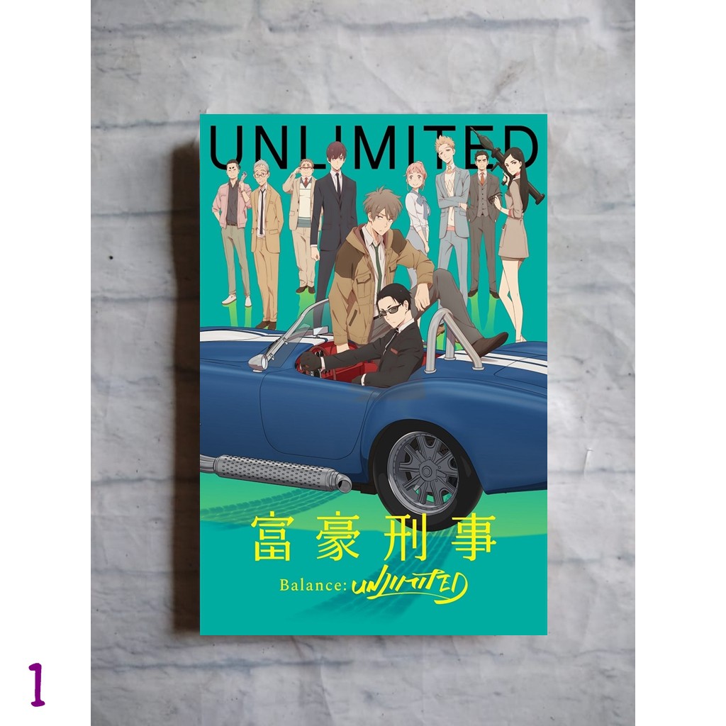 Poster anime Fugou Keiji Balance Unlimited The Millionaire Detective dekorasi hiasan dinding kayu