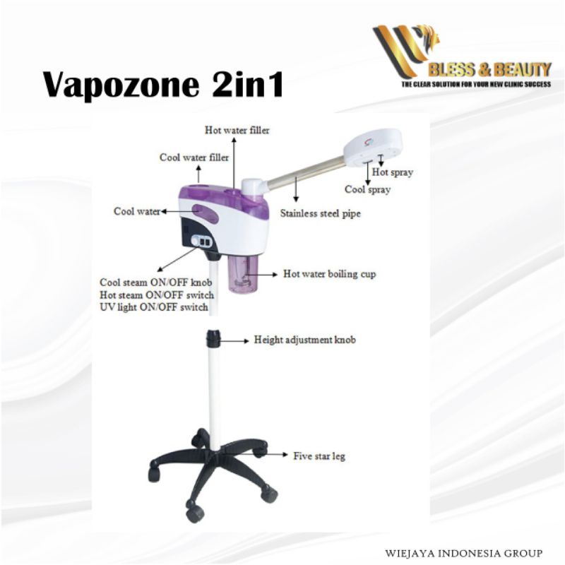 Alat Vapozone hot and cold steamer wajah uap wajah 2in1