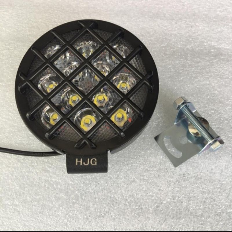 Lampu tembak led motor mobil 12 led bulat jaring universal