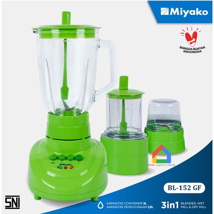 Miyako Blender BL 152 GF Kaca / Miyako Blender BL152GF Kaca