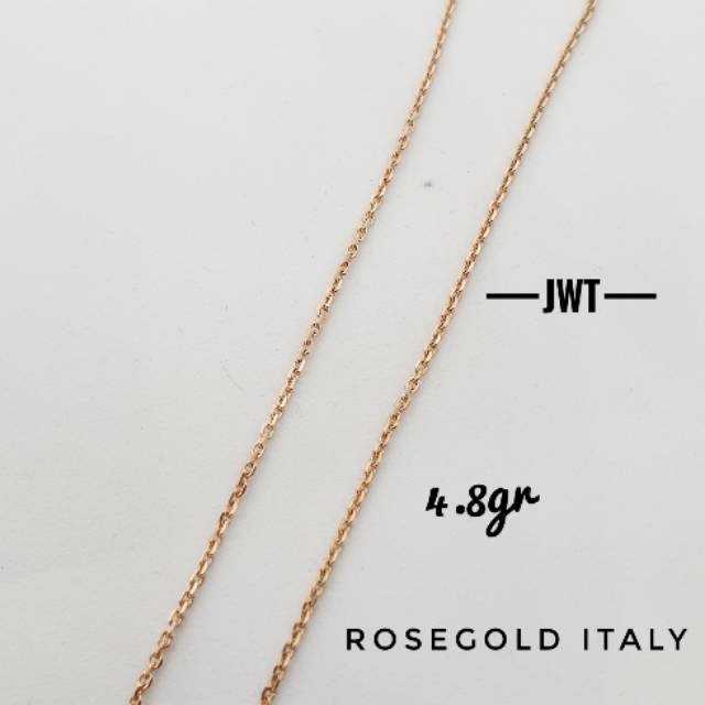 Kalung emas italy ASLI NORI BVL serut - 75% rosegold