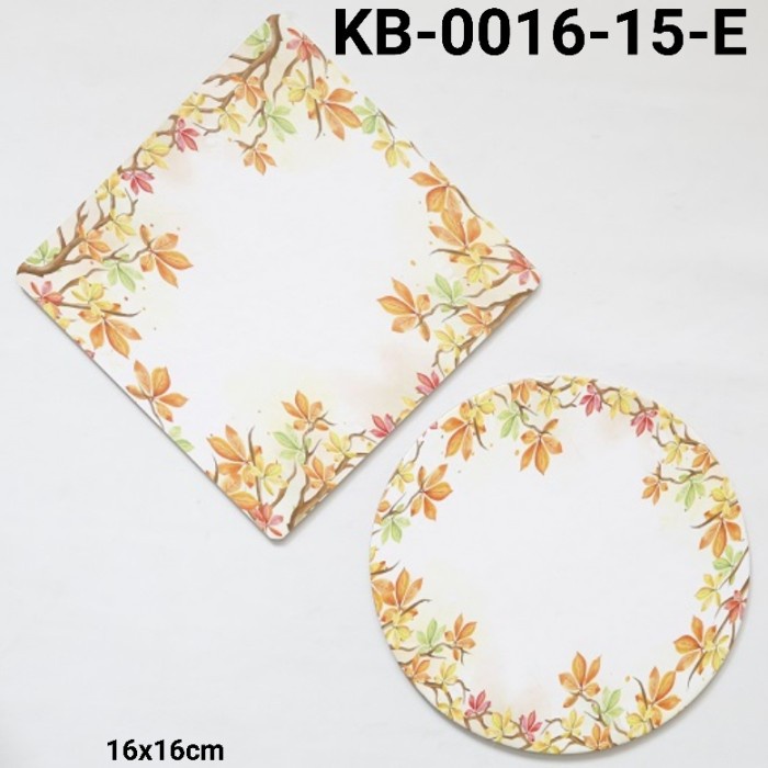 

GR-KB-0016-15 GROUP 1 CAKE BOARD ALAS KUE KOTAK BULAT 16CM BUNGA DAUN OBRAL DISKON