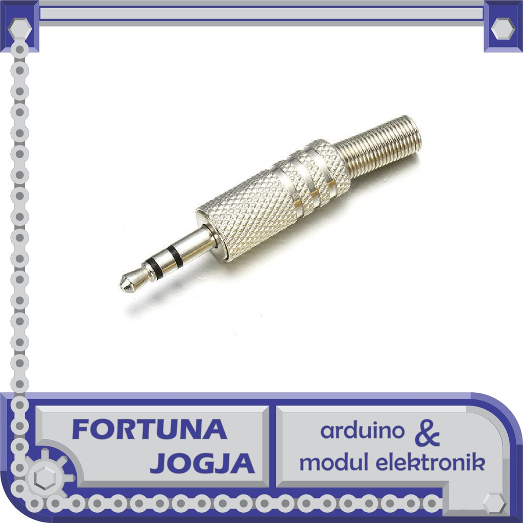 Konektor Jack Audio Male 3.5 mm Stereo Metal