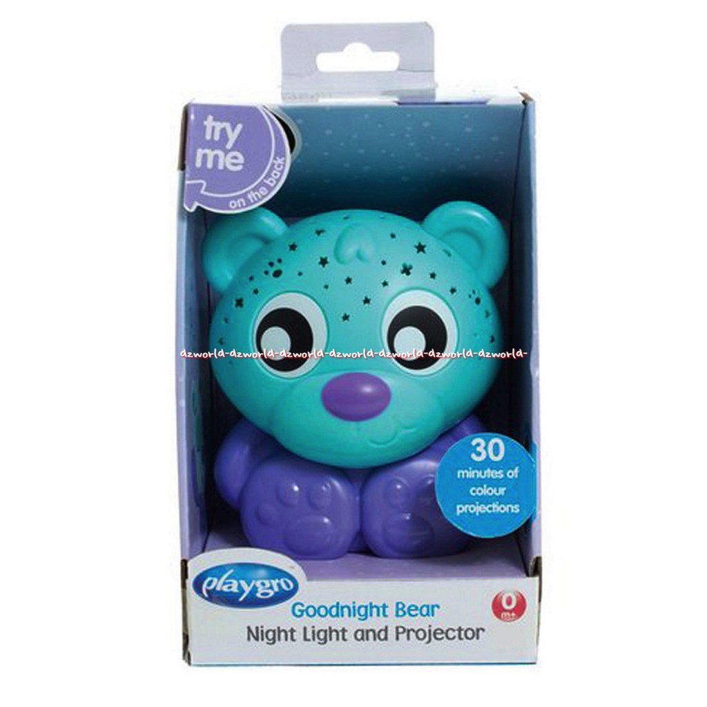 Playgro GoodNight Bear Light Projector Pink Lampu Tidur Bayi Play gro Good Night Boneka Beruang Night Lamp Play grow