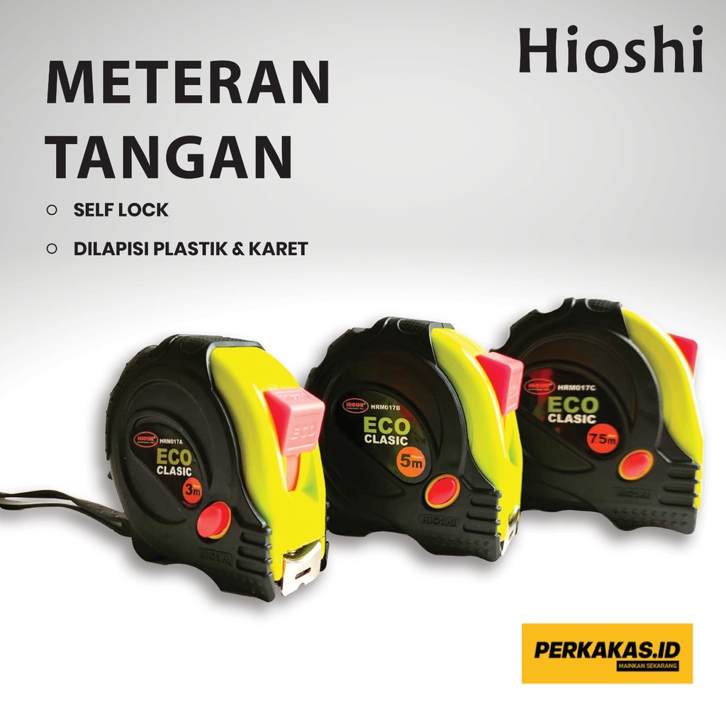 Meteran Tukang Alat Perkakas Tangan 3M 5M 7M HIOSHI