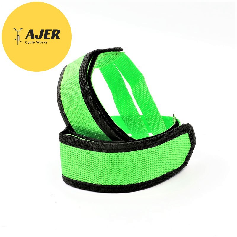 Sepasang Foot Pedal Strap sepeda fixie fixed toe clip bahan Nylon