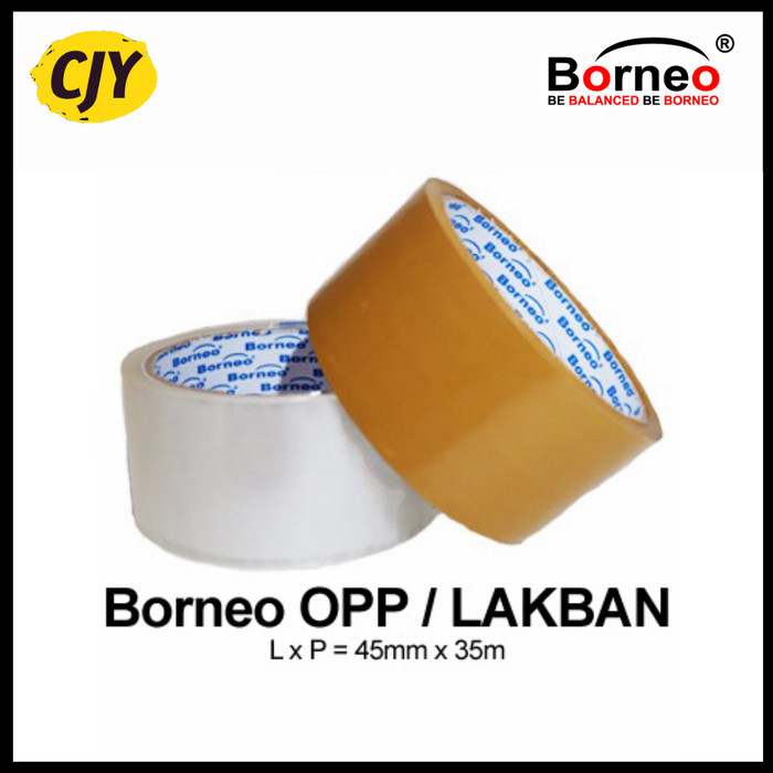 

Borneo OPP Lakban Bening / Coklat 45 mm x 40 Yard - Bening