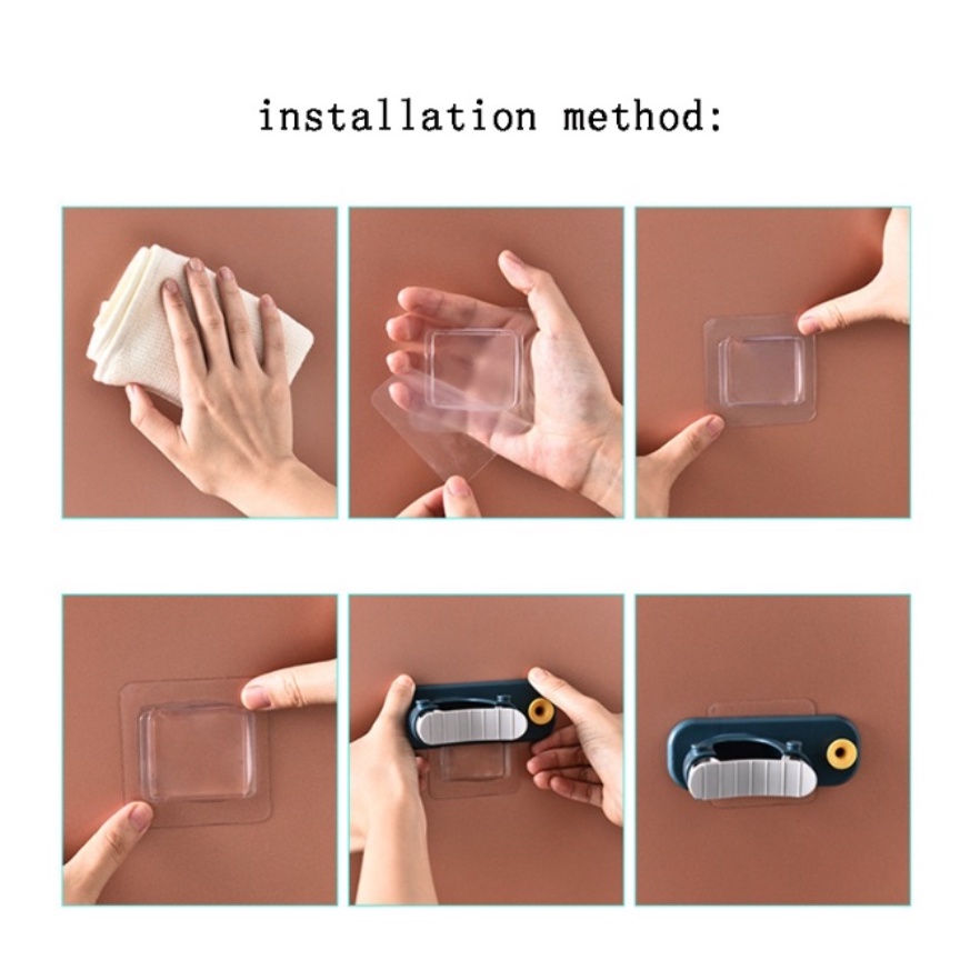 Gantungan Sapu Pel 2 in 1 / Gantungan Dinding Tempel Alat Pel Sapu Handuk / Mop Holder 2 Slot