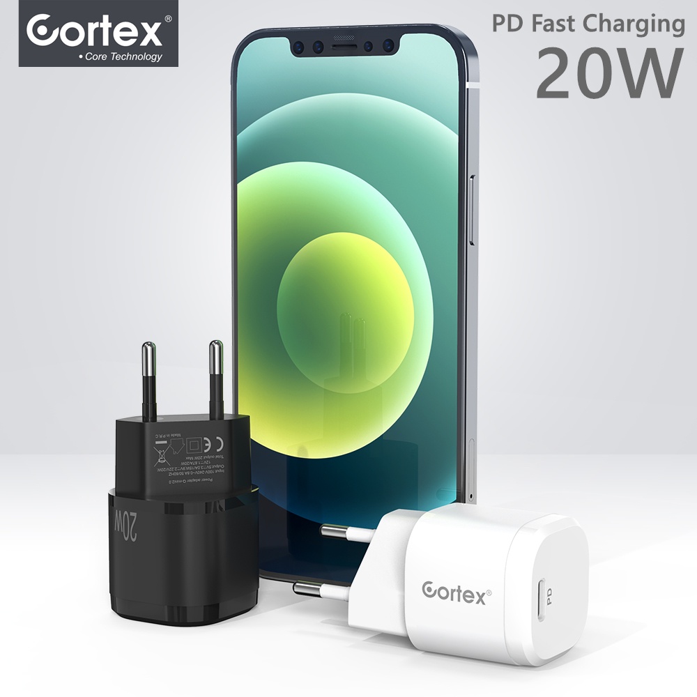 Cortex 20W Q-Mini2.0 Kepala Charger Quick Fast Charging Tipe C Type C PD 20W Android iPhone 12 13