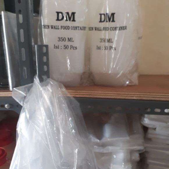 Thinwall 350ml SQ / Thinwall 350ml Kotak Persegi / Kotak Makan Plastik