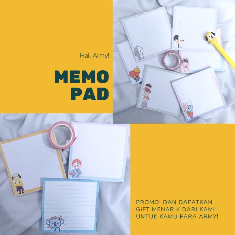 

MemoPad BTS TERMURAH!!