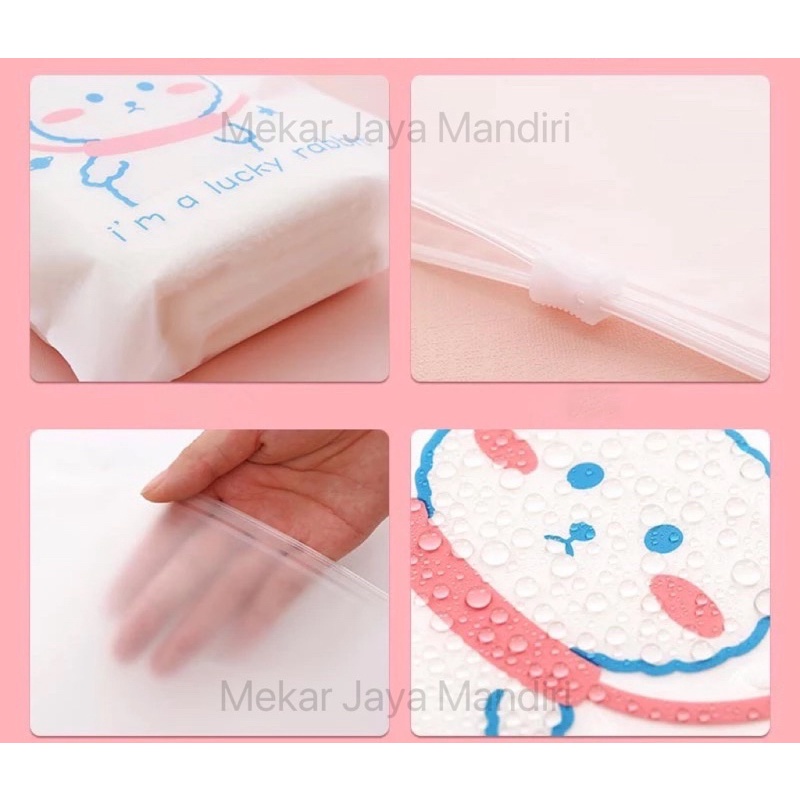 ZIPPER STORAGE BAG MOTIF BEAR | TRAVEL POUCH ORGANIZER SERBAGUNA POUCH SERUT POUCH ANTI AIR MURAH MERIAH COD