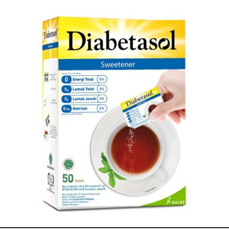 

DIABETASOL SWEETENER ISI 50 SHASHET /GULA/PEMANIS