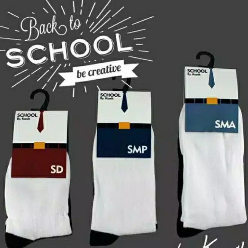 Kaos Kaki Hitam Putih SD SMP SMA