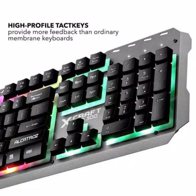 PAKET EYBOARD MOUSE GAMING USB WIRED ALCATROZ X-CRAFT XC 3000 KEYBOARD
