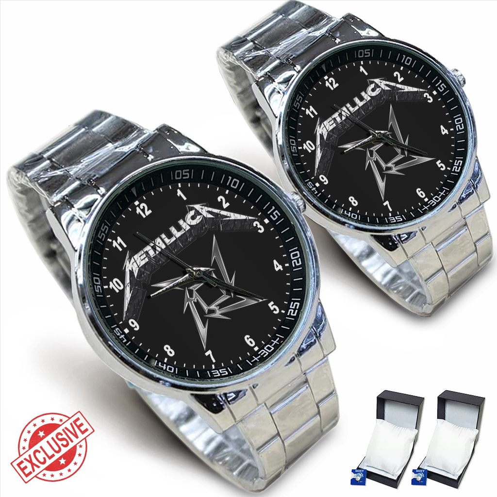 Jam Tangan Rantai Couple METALLICA MOTIF - 2 (Awesome)