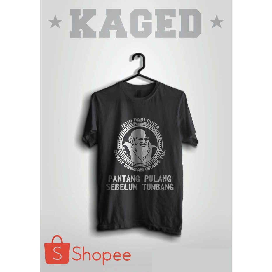 Kaos Cap Orang Tua Kaos Logo Plesetan Kaos Pantang Pulang Sebelum Tumbang