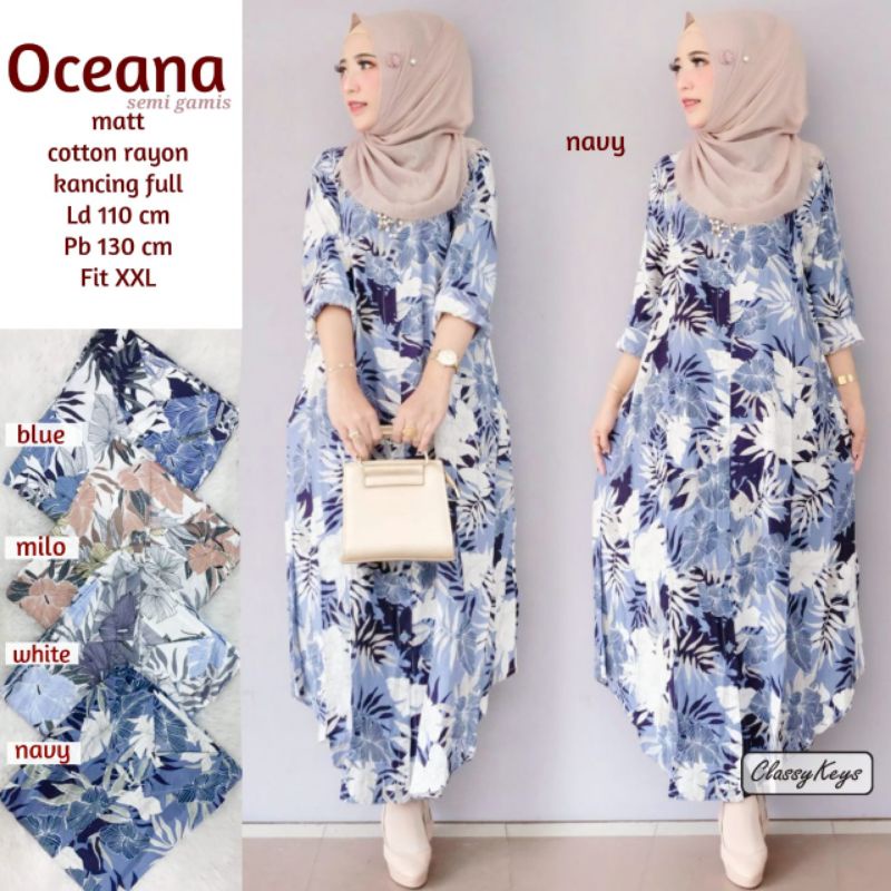 Oceana Long Tunik by Classy Keys Rayon Busui