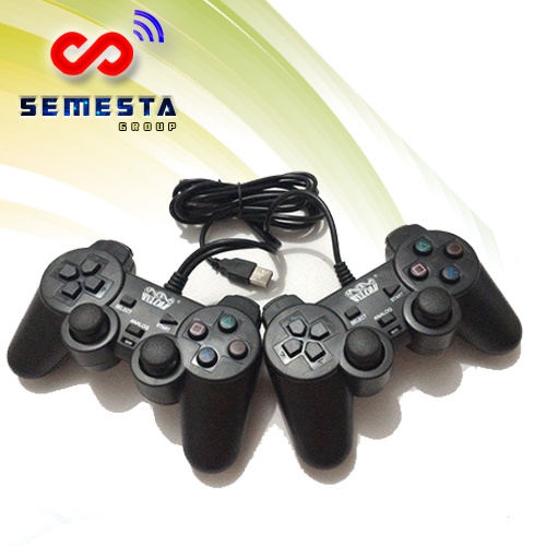GAMEPAD WELCOMM DOUBLE ANALOG HITAM