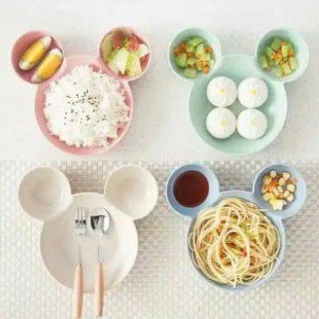 piring makan anak sekat 3 mickey