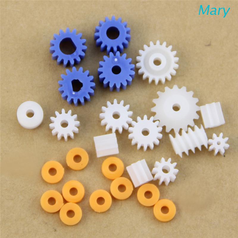 Mary 16 Jenis Roda Gigi Poros Spindle Gear-B 2MM 2.3MM 3MM 3.17MM 4MM Bahan Plastik