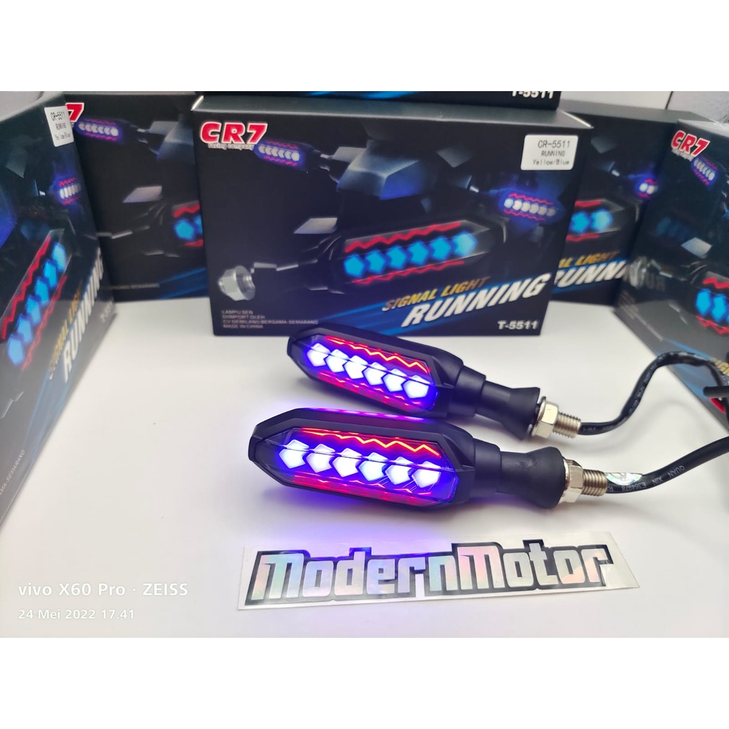 SEN MOTOR LED RUNNING UNIVERSAL LAMPU SEIN VIXION-CB150-MEGAPRO-VERSA-MXKING-R15-NINJA-AEROX-VARIO 150-VARIO 160