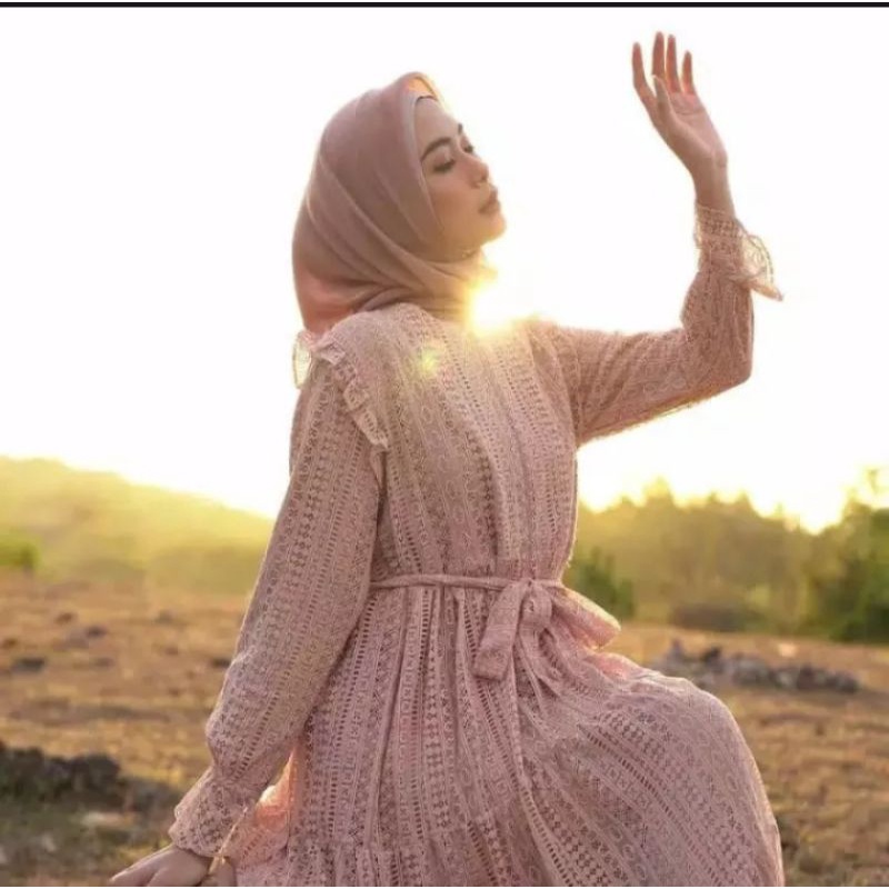 RILLY DRESS BROCADE / GAMIS BRUKAT / GAMIS / GAMIS WANITA TERBARU/ BAJU BRIDESMAIDS /GAUN WISUDA