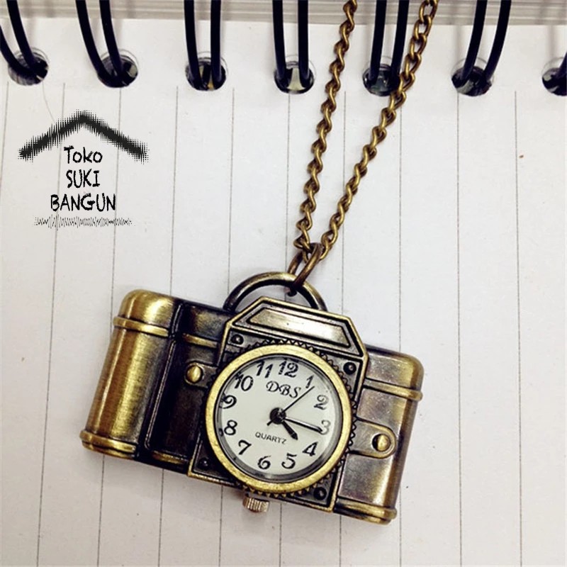 VARIOUS Pocket Watch Bronze Vintage Pendant Chain Kalung Jam Saku