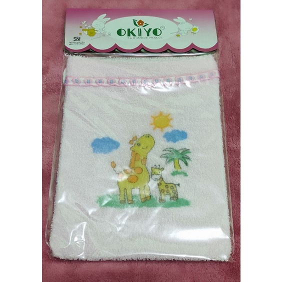 OKIYO-WASLAP MANDI BAYI-HANDUK TANGAN MANDI BAYI-WASLAP KOTAK