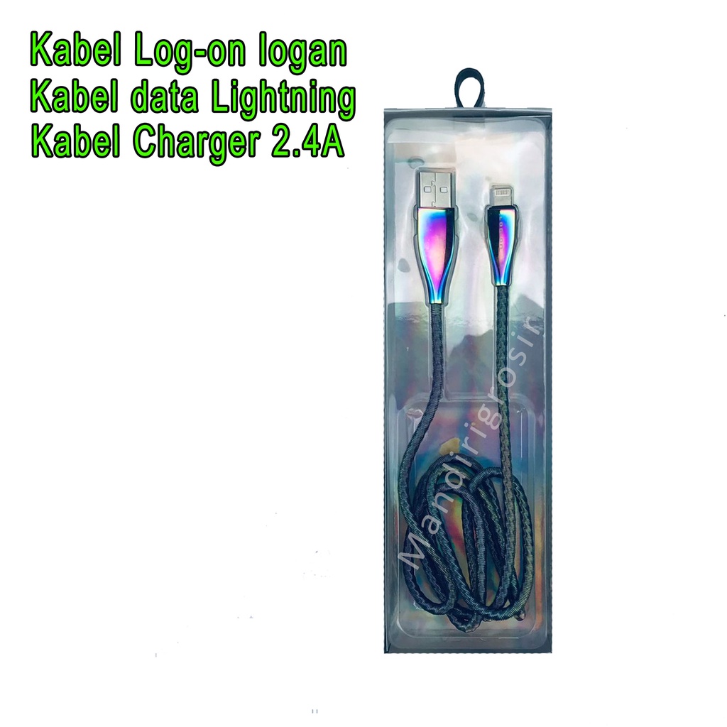 Kabel Log-on logan * Kabel data Iphone * Kabel Charger * 2.4A * LO-CB53