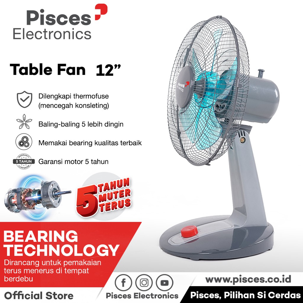 KIPAS ANGIN PISCES WDF 1290 PRO 2IN1 DUO FUNGSI NEW PROMO