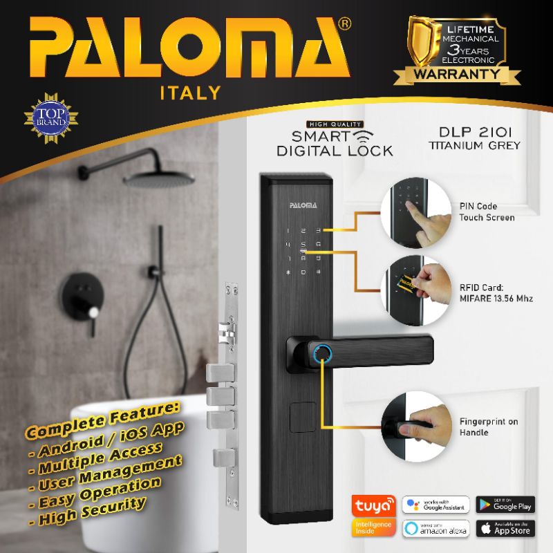 Smart Digital Lock PALOMA DLP 2101 Handle Pintu Digital Lock Gagang Pintu