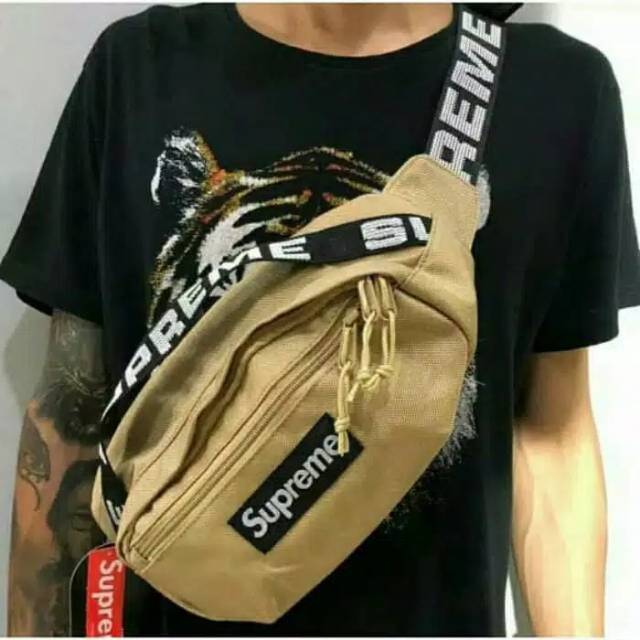 Waistbag Supreme - TRM WATERPROOF LIPAT 1AX802 Oranye. Bisa di Lipat. Parasut Y18 Pria ALL YOU NEED