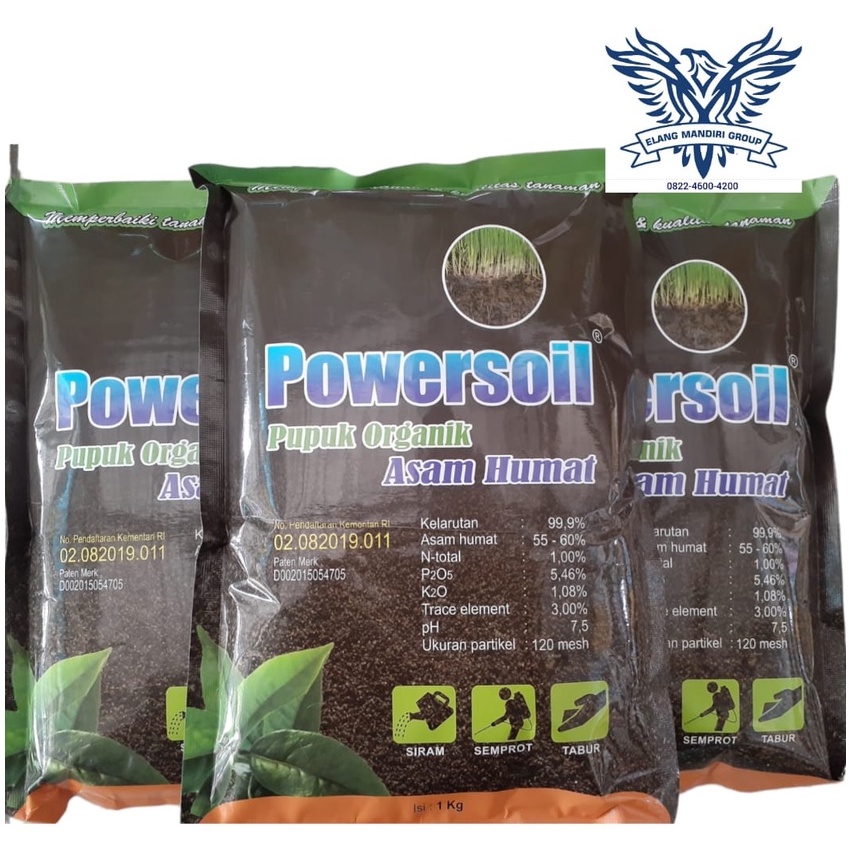 Pupuk Organik Asam Humat Powersoil 1kg Pembenah Tanah Merdeka Tani