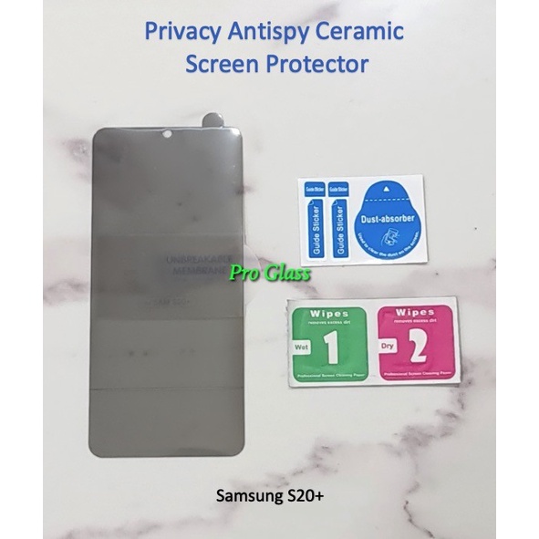 Samsung S20 / S20 PLUS / S20 ULTRA Full Privacy Antispy Ceramic Screen Protector