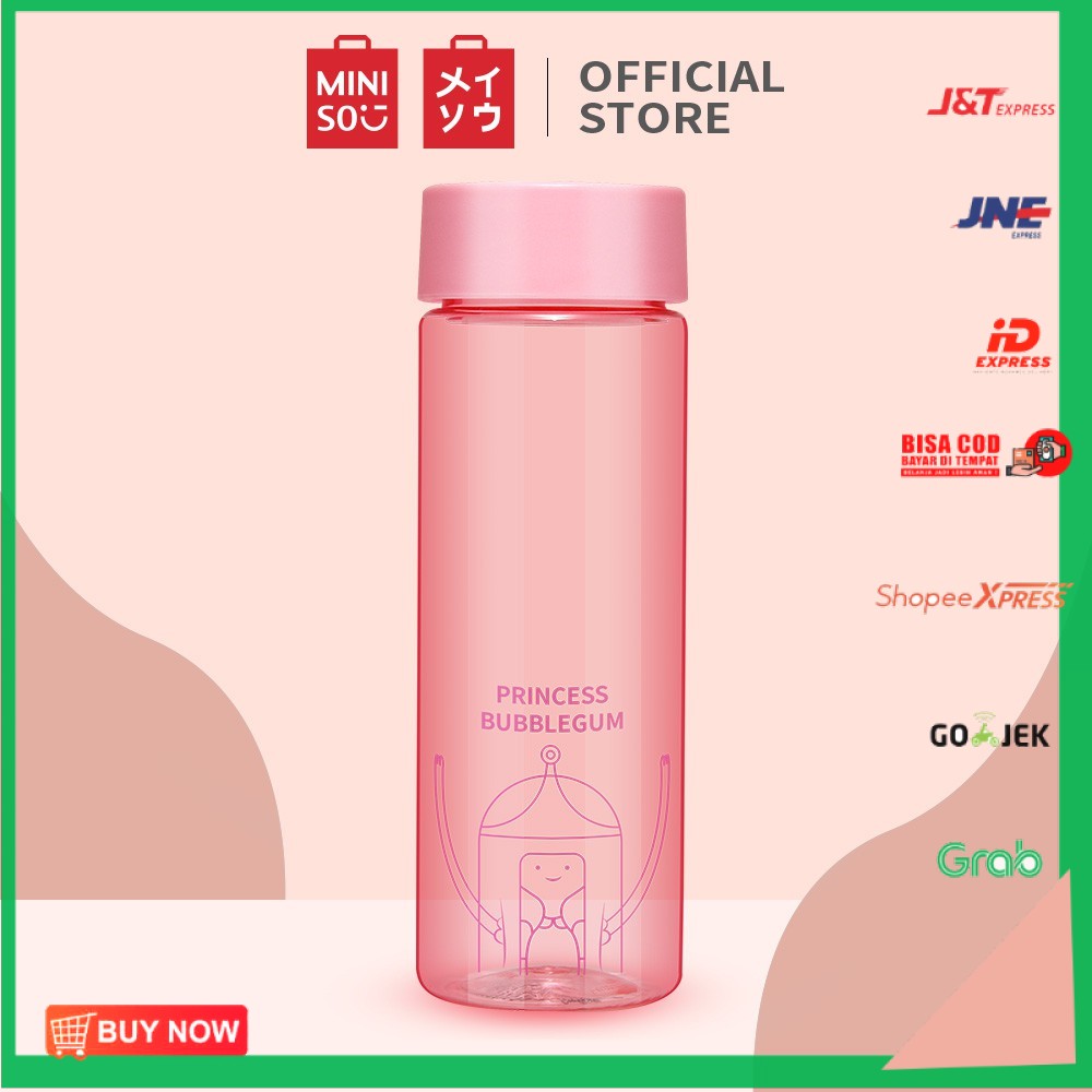 [[[BISA COD]]] MINISO Botol Minum Plastik Tempat Air Water Lucu Adventure Time 540ml
