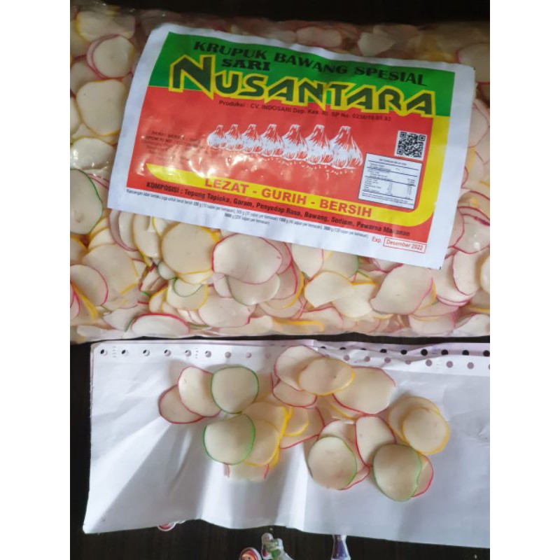 KERUPUK NUSANTARA WARNA WARNI/KERUPUK UDANG/KERUPUK KEMPLANG WARNA/KERUPUK MENTAH 1KG