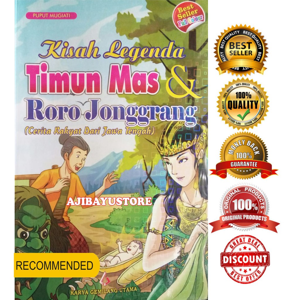 Buku Kisah Legenda Timun Mas Dan Roro Jonggrang Cerita Rakyat Dari Jawa Tengah Puput Mugiati Shopee Indonesia