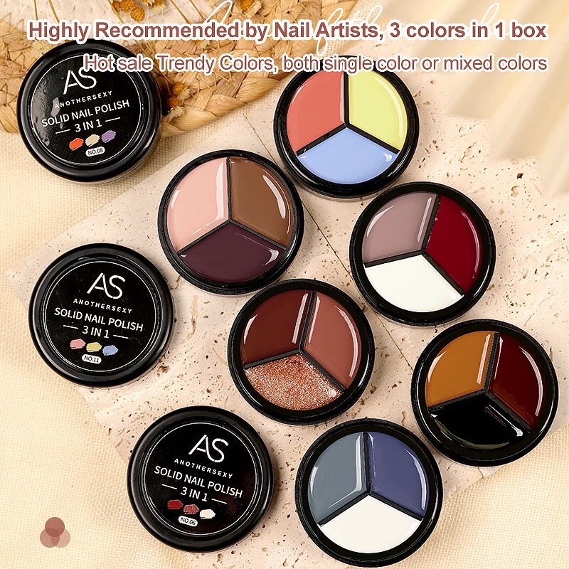 AS 3 IN 1 SOLID CREAMY GEL NAIL POLISH