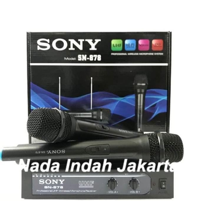 Microphone Wireless Sony SN 878 Mic Tanpa Kabel SN878