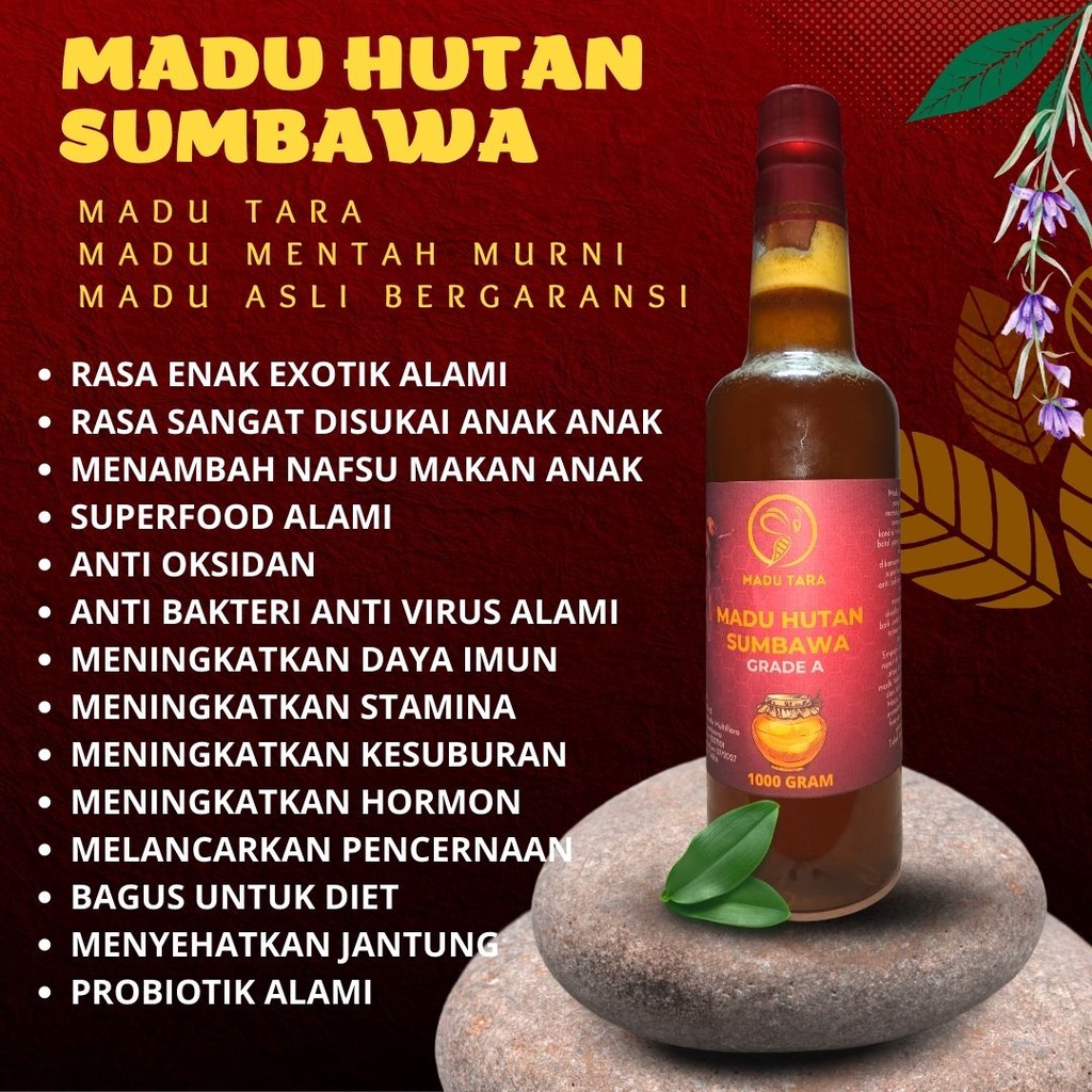 MADU HUTAN SUMBAWA MADU ASLI MADU MENTAH MURNI RAW HONEY MADU TARA