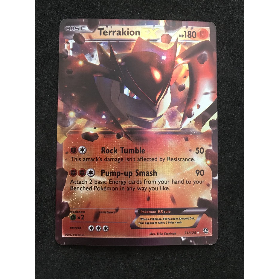 Kartu Pokemon TCG Sun&Moon Terrakion EX (harga/kartu)